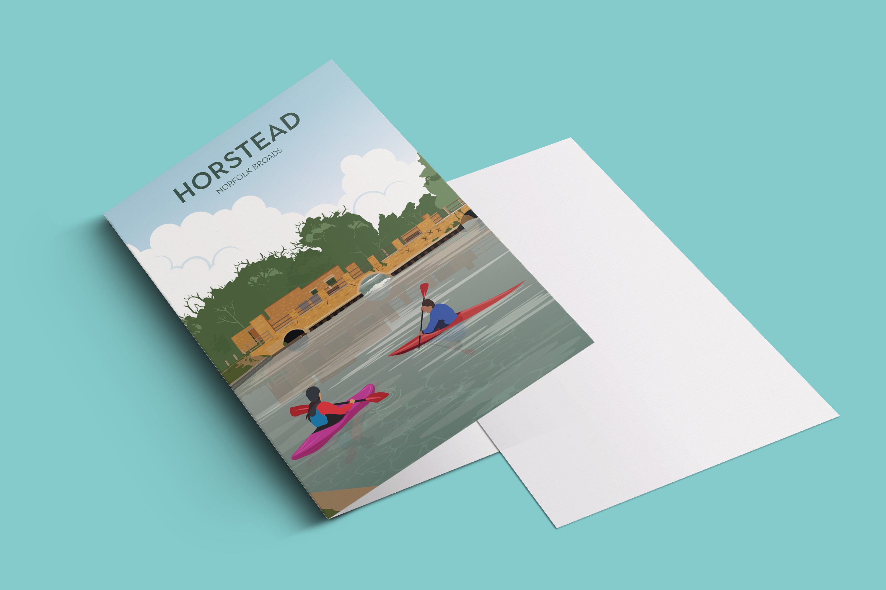 Horstead canoe A6 card