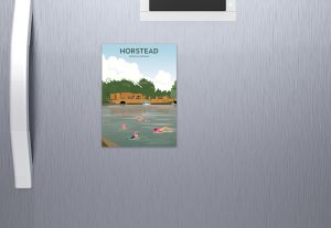 Horstead open water swimming fridge magnet